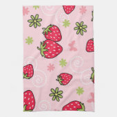 Erdbeermuster Geschirrtuch (Vertikal)