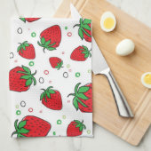 Erdbeermuster Geschirrtuch (Viertel Falte)