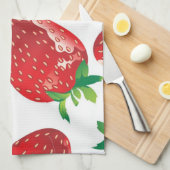 Erdbeermuster Geschirrtuch (Viertel Falte)