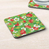 Erdbeermuster Getränkeuntersetzer (Linke Seite)