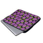 Erdbeermuster Halloween Lila Laptopschutzhülle (Vorne Knopf)