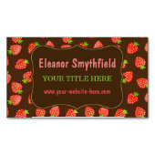 Erdbeermuster-hübscher Frucht-Markt oder Bäckerei Magnetische Visitenkarte (Vorderseite)