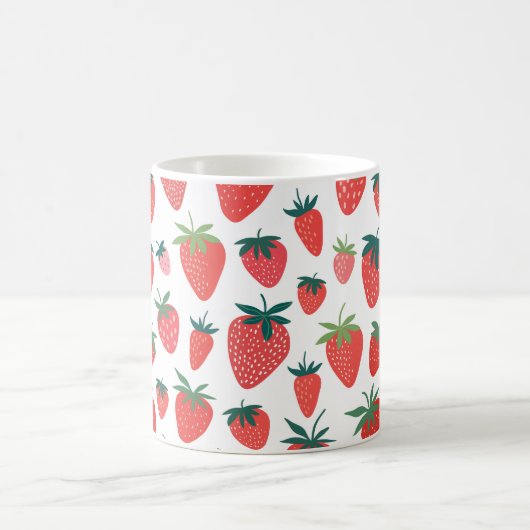 Erdbeermuster Kaffeetasse (Mittel)