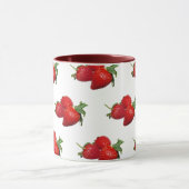 Erdbeermuster-Kaffeetasse | Rote Fruchtschale Tasse (Zentrum)