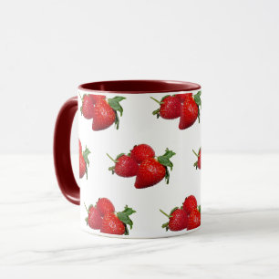 Erdbeermuster-Kaffeetasse Rote Fruchtschale Tasse