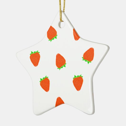 Erdbeermuster Keramikornament (Links)