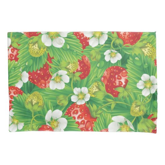 Erdbeermuster Kissenbezug (Vorderseite)