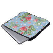 Erdbeermuster Laptopschutzhülle (Vorne Knopf)