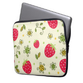 Erdbeermuster Laptopschutzhülle (Vorderseite Links)