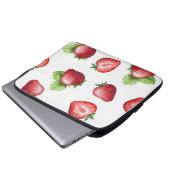 Erdbeermuster Laptopschutzhülle (Vorne Knopf)