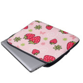 Erdbeermuster Laptopschutzhülle (Vorne Knopf)