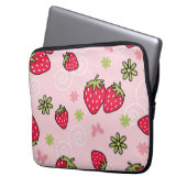 Erdbeermuster Laptopschutzhülle (Vorderseite Links)