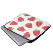 Erdbeermuster Laptopschutzhülle (Vorne Knopf)
