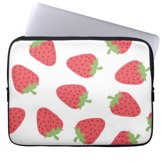 Erdbeermuster Laptopschutzhülle (Vorderseite)