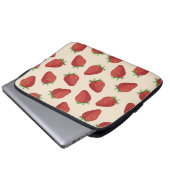 Erdbeermuster Laptopschutzhülle (Vorne Knopf)