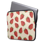 Erdbeermuster Laptopschutzhülle (Vorderseite Links)