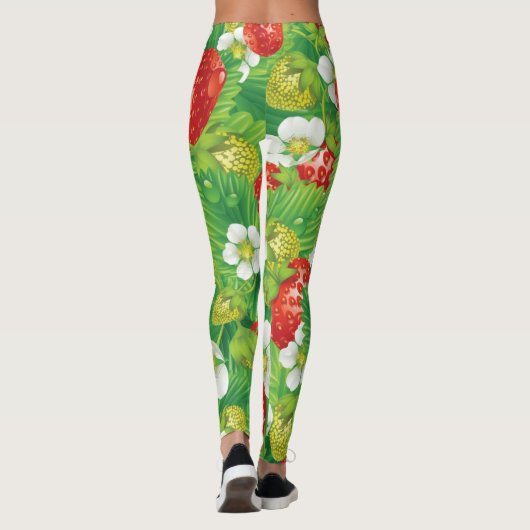 Erdbeermuster Leggings (Rückseite)