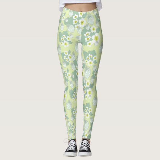 Erdbeermuster Leggings (Vorderseite)
