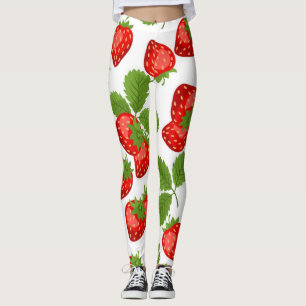 Erdbeermuster Leggings