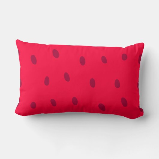 Erdbeermuster Lendenkissen (Rückseite)