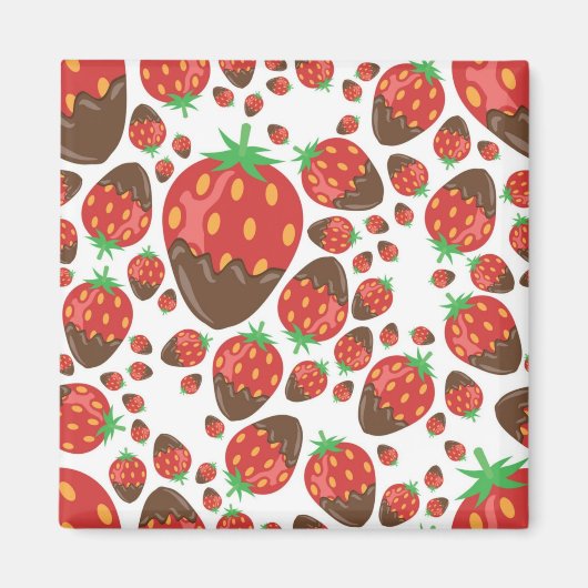 Erdbeermuster Magnet (Vorne)