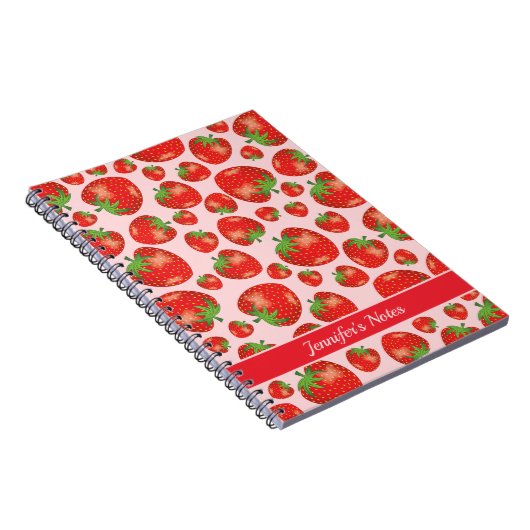 Erdbeermuster mit benutzerdefiniertem Namen oder N Notizblock (Rechte Seite)