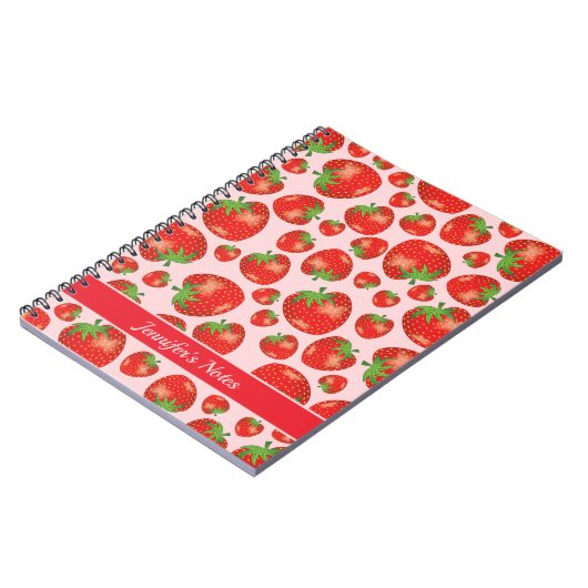 Erdbeermuster mit benutzerdefiniertem Namen oder N Notizblock (Linke Seite)