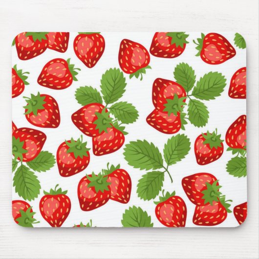 Erdbeermuster Mousepad (Vorne)