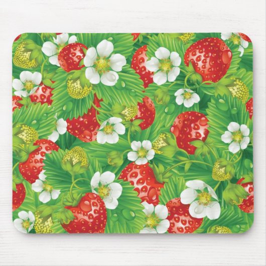 Erdbeermuster Mousepad (Vorne)