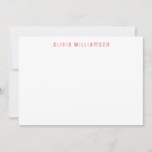 Erdbeermuster Name Mitteilungskarte (Vorderseite)