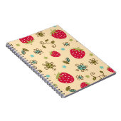Erdbeermuster Notizblock (Rechte Seite)