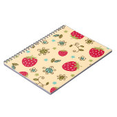 Erdbeermuster Notizblock (Linke Seite)