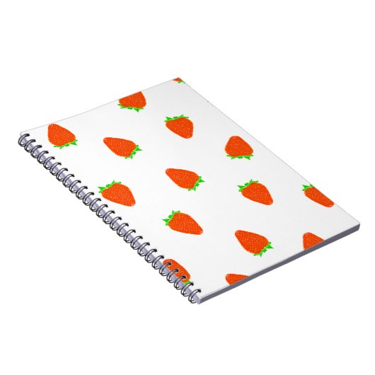 Erdbeermuster Notizblock (Rechte Seite)