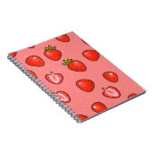 Erdbeermuster Notizblock (Rechte Seite)