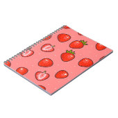 Erdbeermuster Notizblock (Linke Seite)