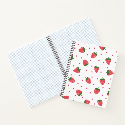 Erdbeermuster Notizblock (Innenseite)