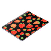 Erdbeermuster Notizblock (Linke Seite)