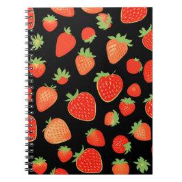 Erdbeermuster Notizblock