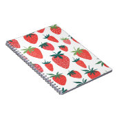 Erdbeermuster Notizblock (Rechte Seite)