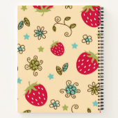 Erdbeermuster Notizblock (Rückseite)