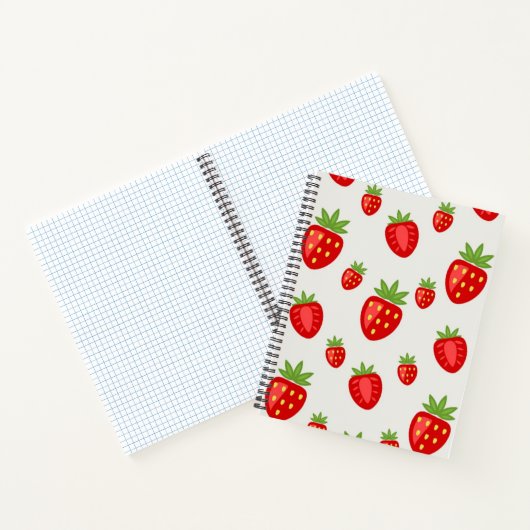 Erdbeermuster Notizblock (Innenseite)