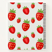 Erdbeermuster Notizblock (Rückseite)