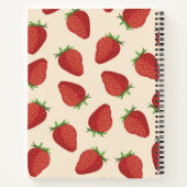 Erdbeermuster Notizblock (Rückseite)