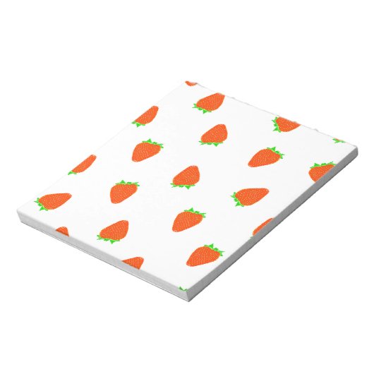 Erdbeermuster Notizblock (Rotiert)