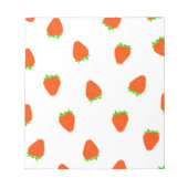 Erdbeermuster Notizblock (Vorderseite)