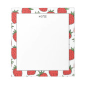 Erdbeermuster | Obstgeschwächte Notizblock (Vorderseite)