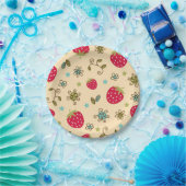 Erdbeermuster Pappteller (Party)