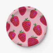 Erdbeermuster-Party-Papier-Teller Pappteller (Vorderseite)