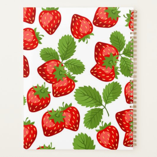 Erdbeermuster Planer (Rückseite)