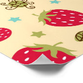 Erdbeermuster Poster (Ecke)